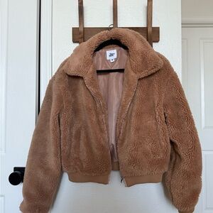 Women's Tan Faux Fur Jacket